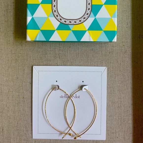Stella & Dot Hammered Large Hoops